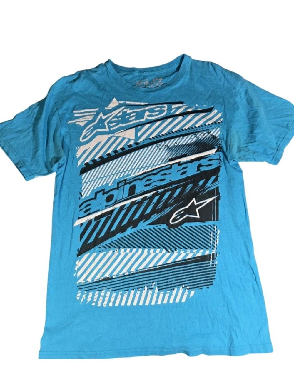 VTG Alpinestars Motocross T Shirt Y2K Streetwear Biker Racing Graphic Shirt Blue